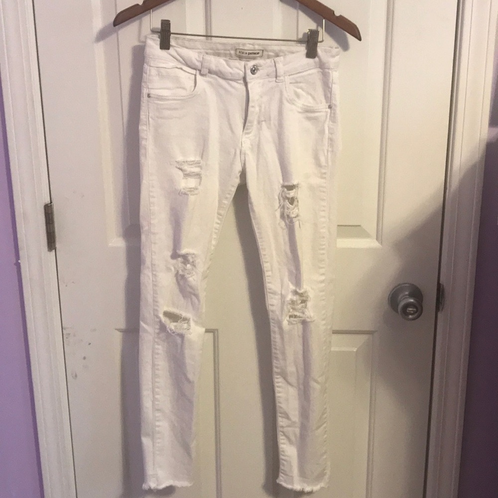 White Ripped Jeans